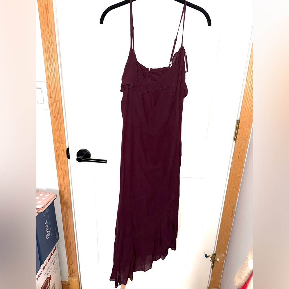 Reformation Liana Dress Prune Floral Midi Dress NWT Size 10